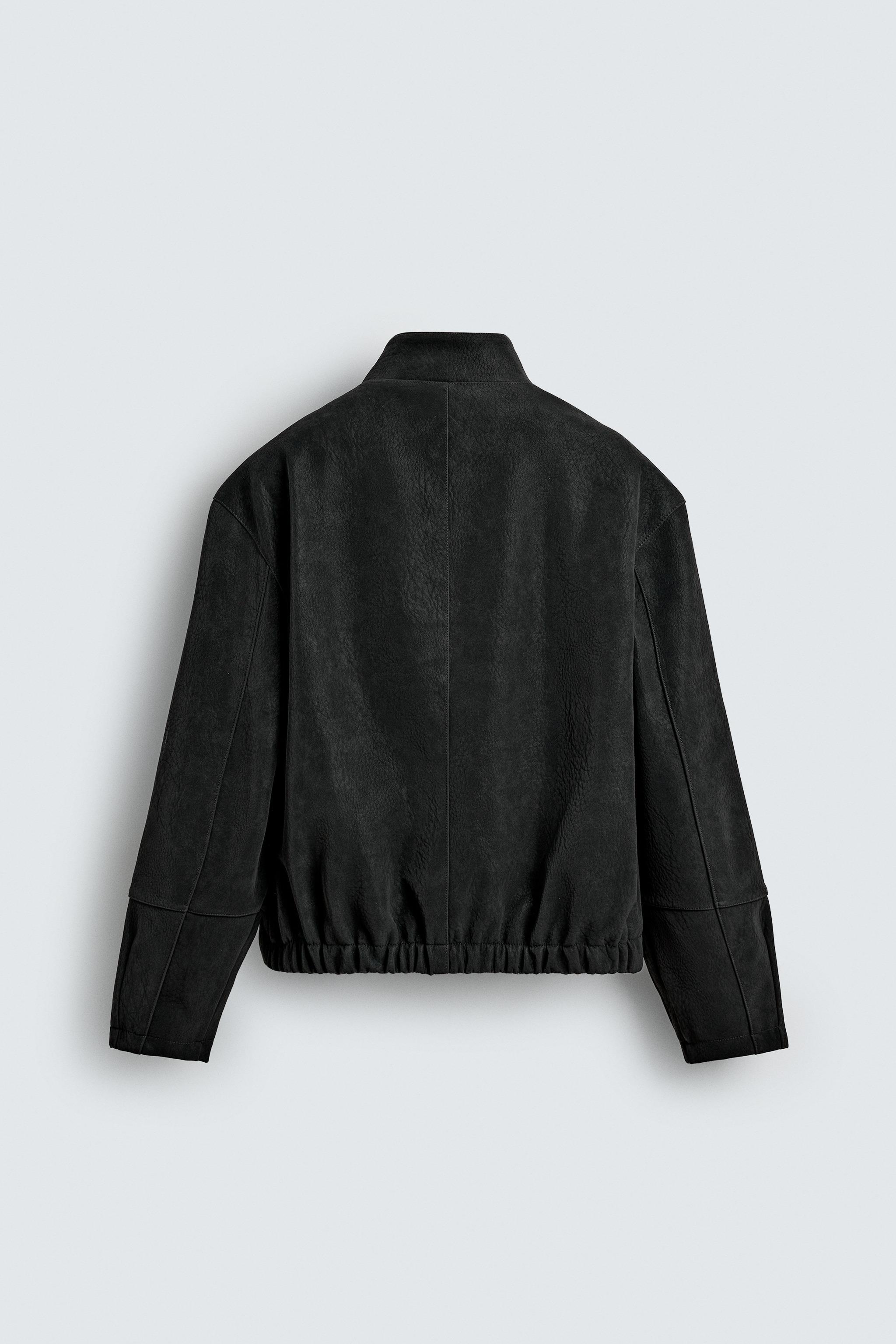 BLOUSON EN MATIÈRE SYNTHÉTIQUE TEXTURÉ